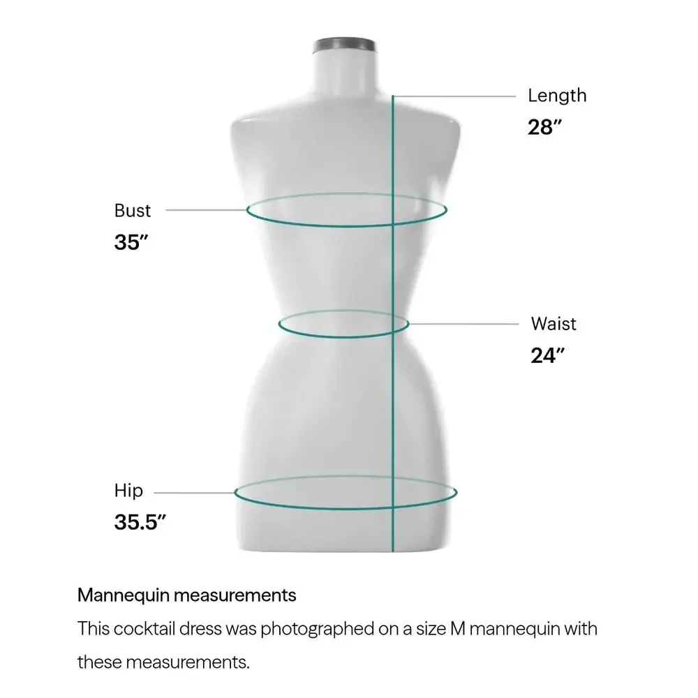 Commense
Size Midi Cocktail dress with ruffled hem. Gorgeous. Strappy Top. - Picture 8 of 8